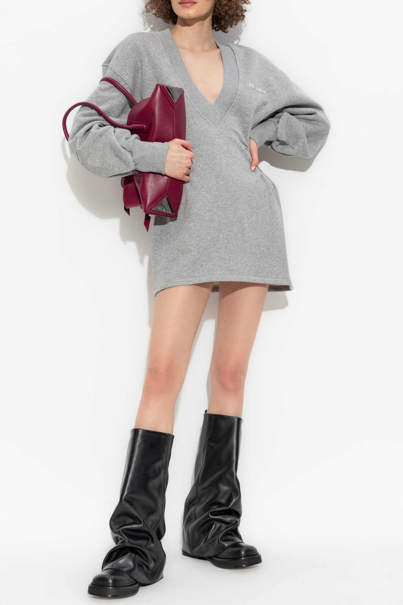 ワンピース THE ATTICO The Attico Dresses (251WCA00436 JJF003AA183) Grey Dress with logo The Attico - Vitkac AS